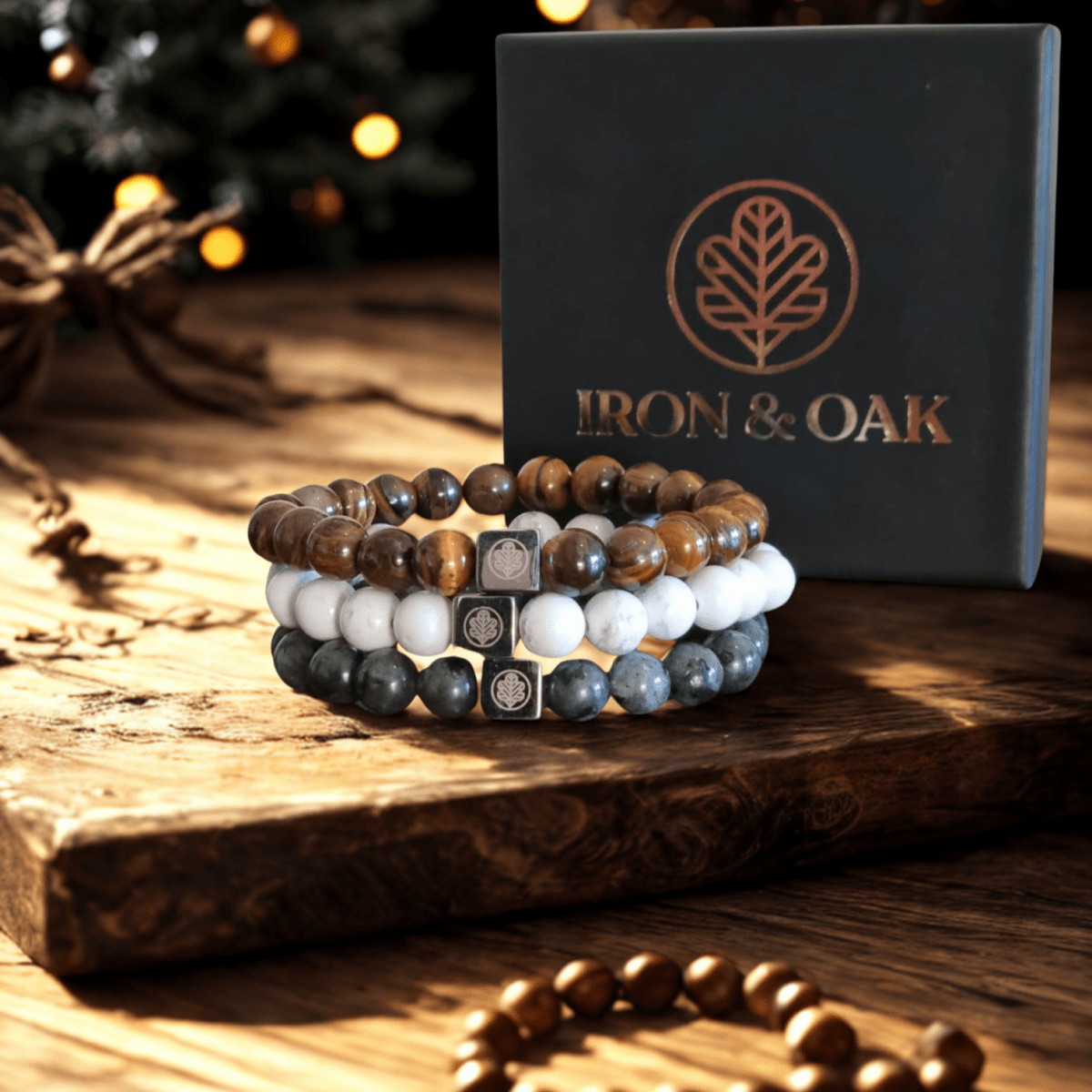 The Elemental Set – Howlite, Tiger’s Eye & Labradorite - Iron & Oak Amsterdam